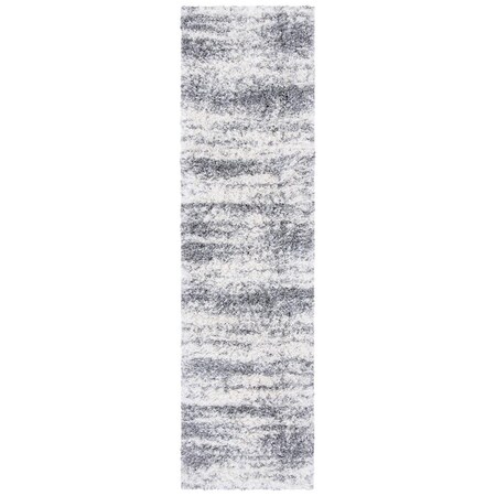 Safavieh 2 ft. 3 in. x 8 ft. Shag Power Loomed Runner Area Rug, Ivory SG512A-28